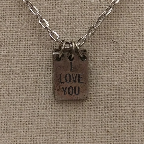 Jewelry - Cutest little necklace ever I Love You vintage
